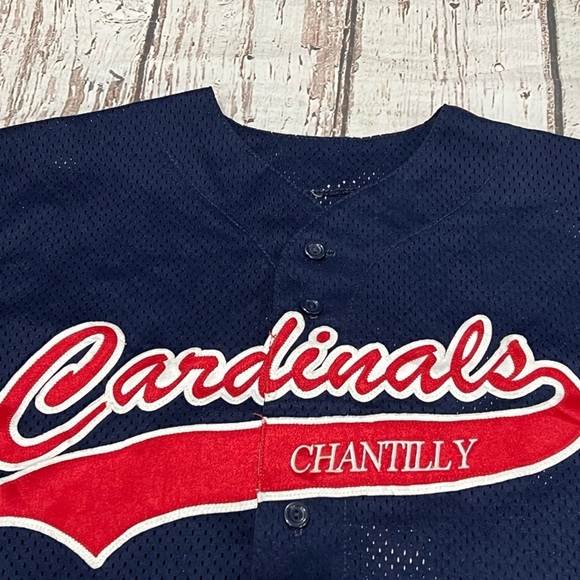 Cardinals Chantilly Softball Club Blue Majestic Stitched Jersey Sports - Picture 4 of 6